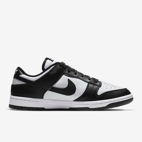 Nike Dunks Low Retro Sneakers Pandas Black White Size 6W Leather Colorblock - Picture 1 of 15